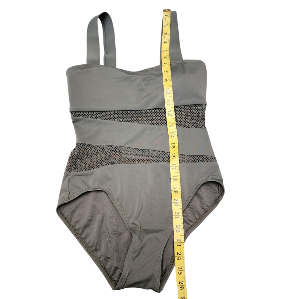 Carmen Marc Valvo Army GreenOne-Piece Swimsuit Size 8 NWOT - Picture 7 of 8